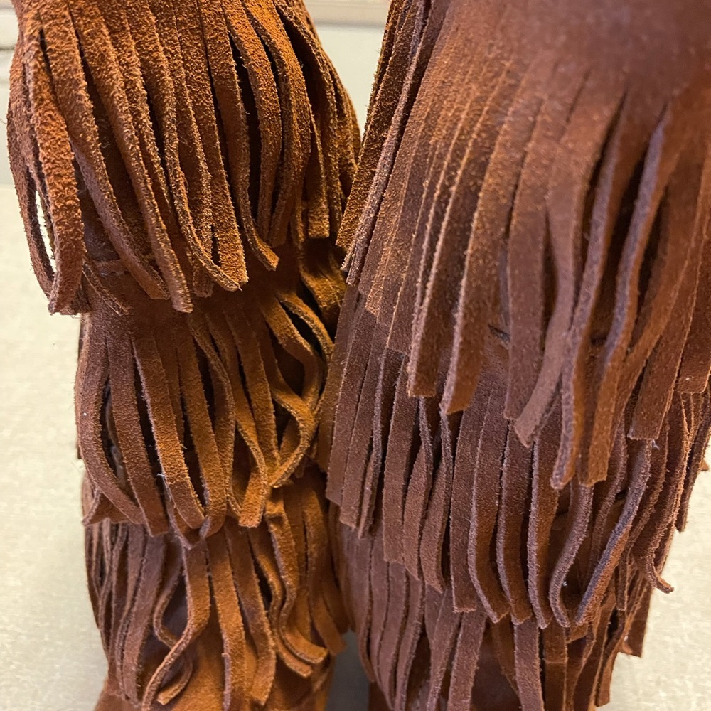 Minnetonka 3 Layer Fringe Boots - image 3